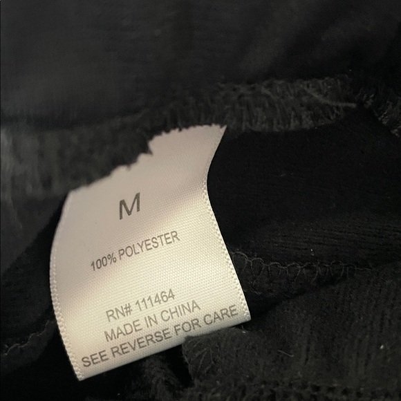 Black womans Active Jogger Pants with White Stripe - Picture 2 of 2